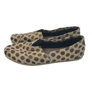 Toms Metallic Brown Polka Dot Classic Women's Flats Size 8